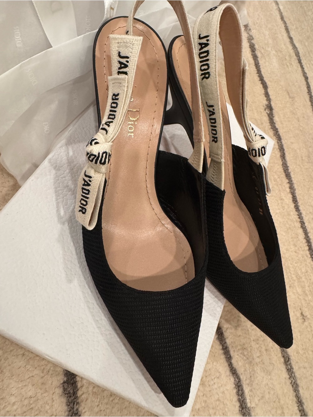 💯 % Authentic Women Dior J'adior Technical Slingback Pump- full set - Picture 6 of 15
